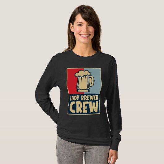 Home Brewing Lady House Brew Brewer Microbrewing C Tシャツ (正面フル)