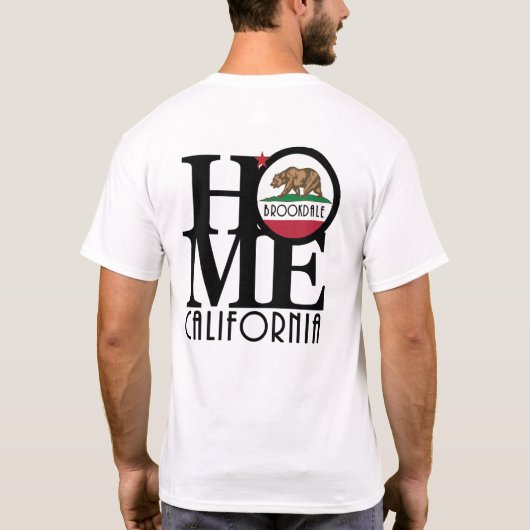 HOME Brookdale California (バックプリント) Tシャツ (裏面)