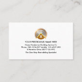 Home Building Handyman Frame 名刺 (裏面)