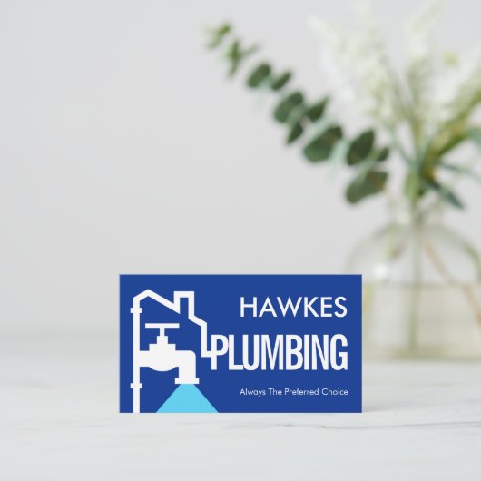 Home Building Pipe Frame Leaking Faucet 名刺 (スタンド正面)