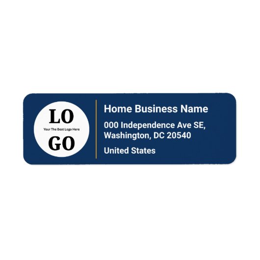 Home Business Modern Bold Color Custom Logo ラベル (正面)