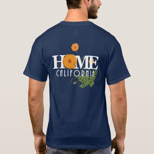 HOME California Poppies Series (バックプリント) Tシャツ (裏面)