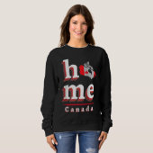 Home Canada for Men Women Kids Canadian Raglan Bas スウェットシャツ (正面フル)