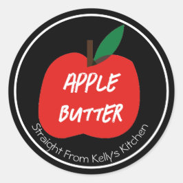 Home Canning Business Apple Butter Modern Label ラウンドシール