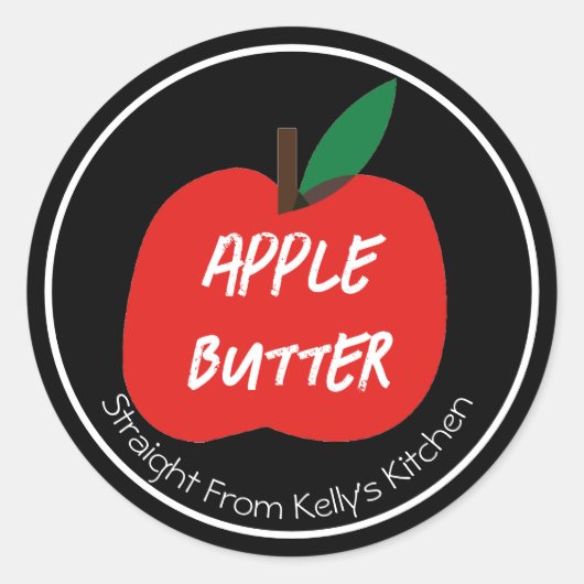 Home Canning Business Apple Butter Modern Label ラウンドシール (正面)