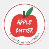 Home Canning Business Apple Butter Modern Label ラウンドシール (正面)