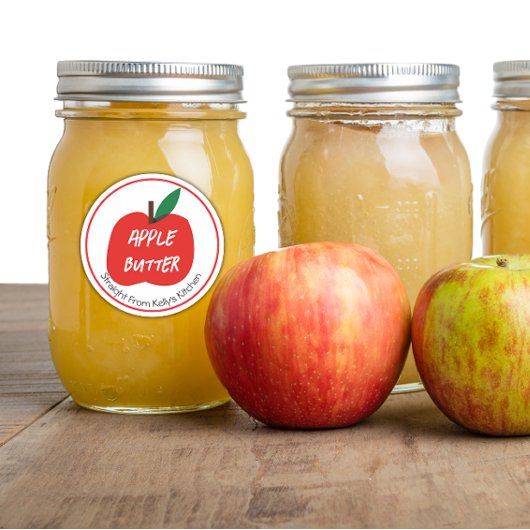 Home Canning Business Apple Butter Modern Label ラウンドシール