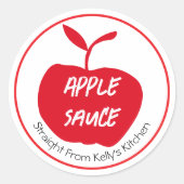 Home Canning Business Apple Sauce Modern Label ラウンドシール (正面)