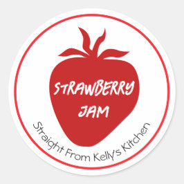Home Canning Business Strawberry Jam Modern Label ラウンドシール