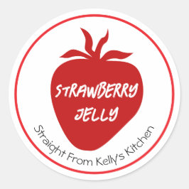 Home Canning Business Strawberry Jelly Jam Label ラウンドシール