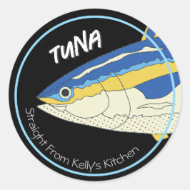 Home Canning Business Tuna Fish Modern Label ラウンドシール