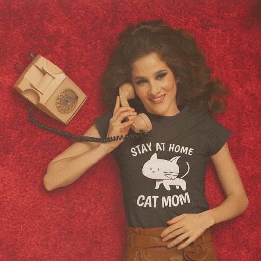 HOME CAT MOM Tシャツ