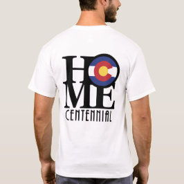 HOME Centennial Colorado (バックプリント) Tシャツ