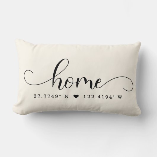 HOME Chicモダンスクリプトカスタムの座標 ランバークッション (正面)