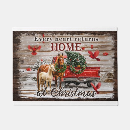 Home Christmas Doormat – Festive Welcome Mat for F ドアマット (正面)