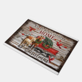 Home Christmas Doormat – Festive Welcome Mat for F ドアマット (アングル)
