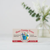 Home Cleaning Business Card 名刺 (スタンド正面)
