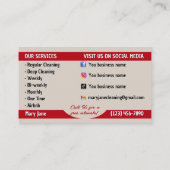 Home Cleaning Business Card 名刺 (裏面)