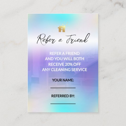 Home cleaning referral 名刺 (裏面)