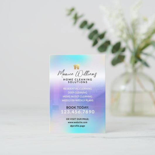 Home cleaning referral 名刺 (スタンド正面)