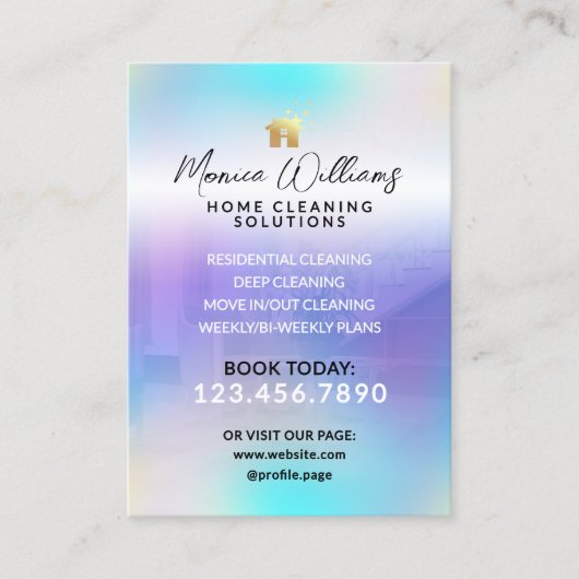 Home cleaning referral 名刺 (正面)