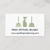 Home Cleaning Service Green Eco Modern 名刺 (裏面)