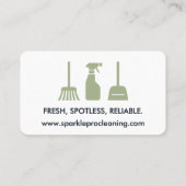 Home Cleaning Service Green Professional 名刺 (裏面)