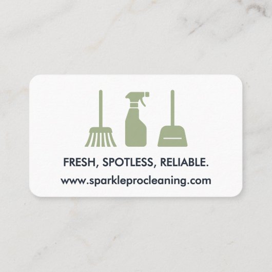 Home Cleaning Service Green Professional 名刺 (裏面)