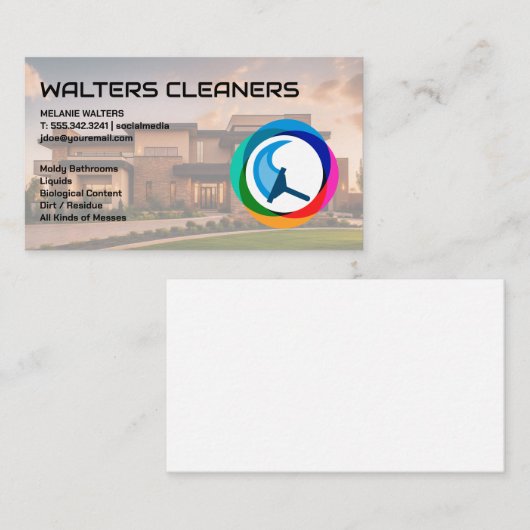 Home Cleaning Services | House Living Room 名刺 (正面/裏面)