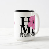 HOME De Funiak春15ozピンクハイビスカス ツートーンマグカップ (正面右)