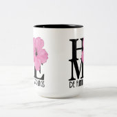 HOME De Funiak春15ozピンクハイビスカス ツートーンマグカップ (中央)