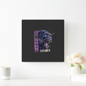 Home Decor Angry Gorilla Lessons Learn Wall Clock スクエア壁時計 (ホーム)