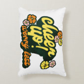 HOME DECOR CHEER UP WORRY LESS ACCENT PILLOW  アクセントクッション (正面(垂直))