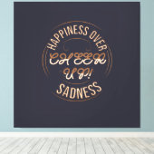 HOME DECOR CHOOSE HAPPY CHEER UP STRETCHED CANVAS  キャンバスプリント (インサイチュ (ウッドフロア))