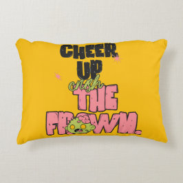 HOME DECOR CRUSH THE FROWN CHEER UP ACCENT PILLOW  アクセントクッション