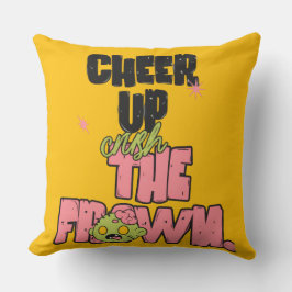 HOME DECOR CRUSH THE FROWN CHEER UP THROW PILLOW  クッション