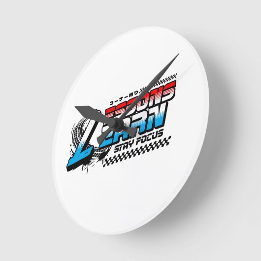 HOME DECOR FOCUS LESSONS LEARN ROUND WALL CLOCK ラウンド壁時計 (傾斜)