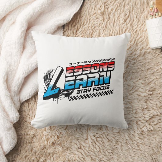 HOME DECOR FOCUS LESSONS LEARN THROW PILLOW クッション (ブランケット)