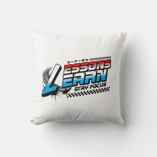 HOME DECOR FOCUS LESSONS LEARN THROW PILLOW クッション (正面)