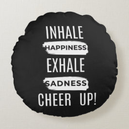 HOME DECOR INHALE AND EXHALE CHEER UP ROUND PILLOW ラウンドクッション