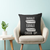 HOME DECOR INHALE AND EXHALE CHEER UP THROW PILLOW クッション (椅子)