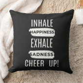 HOME DECOR INHALE AND EXHALE CHEER UP THROW PILLOW クッション (ブランケット)