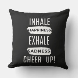 HOME DECOR INHALE AND EXHALE CHEER UP THROW PILLOW クッション
