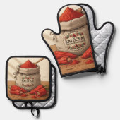 Home Decor, Küchenhelfer, Topflappen und Handschuh 鍋つかみ&鍋敷きセット (正面/裏面)