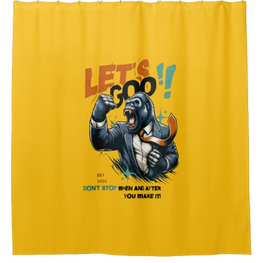 HOME DECOR LET'S GOO LESSONS LEARN SHOWER CURTAIN  シャワーカーテン (正面)