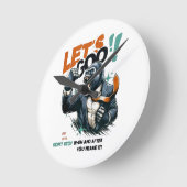 HOME DECOR LET'S GOO LESSONS LEARN WALL CLOCK  ラウンド壁時計 (傾斜)