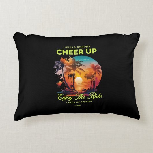 HOME DECOR LIFE'S JOURNEY CHEER UP ACCENT PILLOW アクセントクッション (正面)