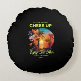 HOME DECOR LIFE'S JOURNEY CHEER UP ROUND PILLOW ラウンドクッション