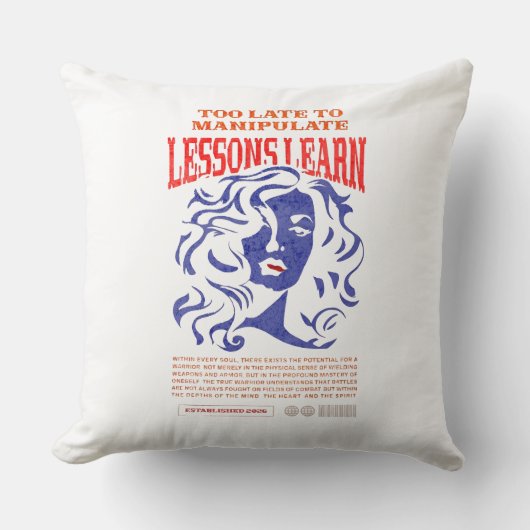 HOME DECOR MANIPULATE LESSONS LEARN THROW PILLOW  クッション (正面)