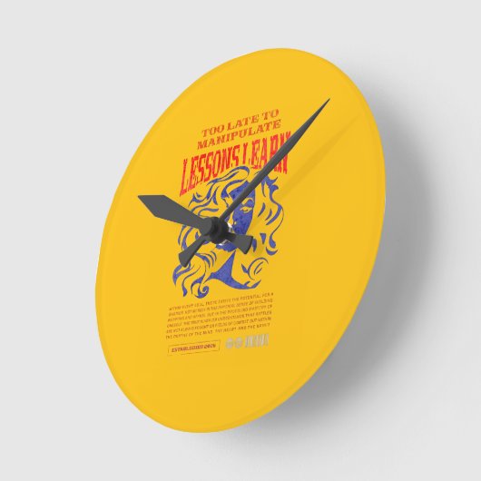 HOME DECOR MANIPULATE LESSONS LEARN WALL CLOCK ラウンド壁時計 (傾斜)